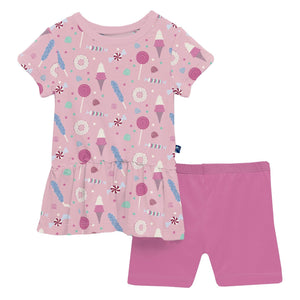Short Sleeve Playtime Outfit Set-Cake Pop Candy Dreams
