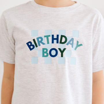 Birthday Boy Checkered Tee