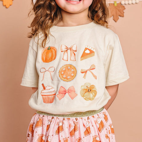 Thankful Cutie Thanksgiving Short Sleeve T-Shirt - Natural