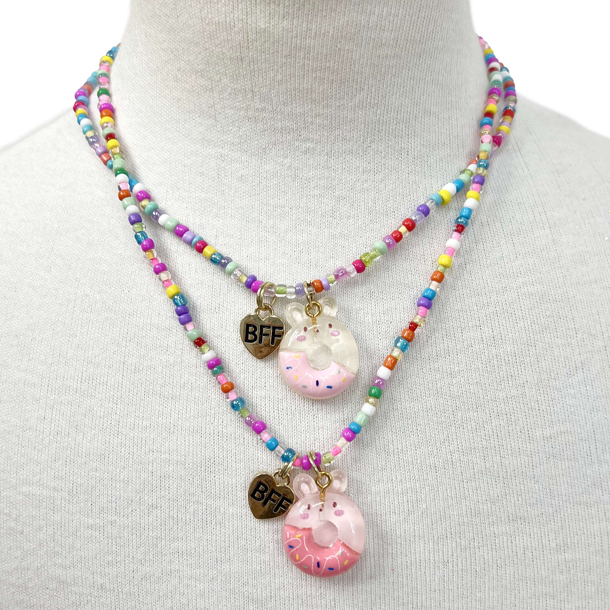 PP BFF Donut Necklace Set