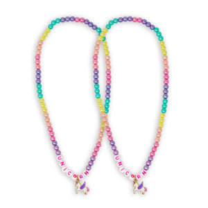 PP BFF Unicorn Rainbow Pearl Necklace Set