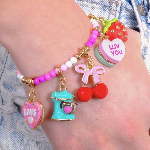 Charm It Gold Cherries Charm