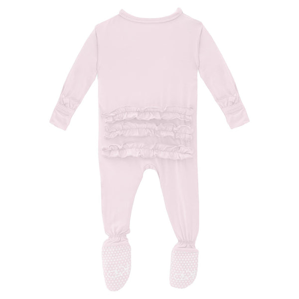 Shrinking Violet 2 Way Zip Ruffle Footie