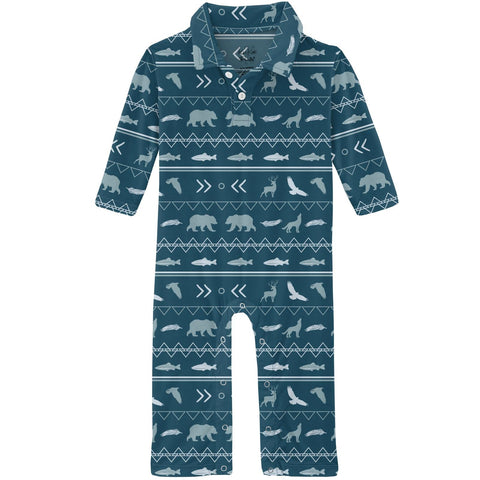 Peacock Native Tribal Lore Polo Romper