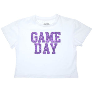 Purple Boxy Game Day Bling Tee