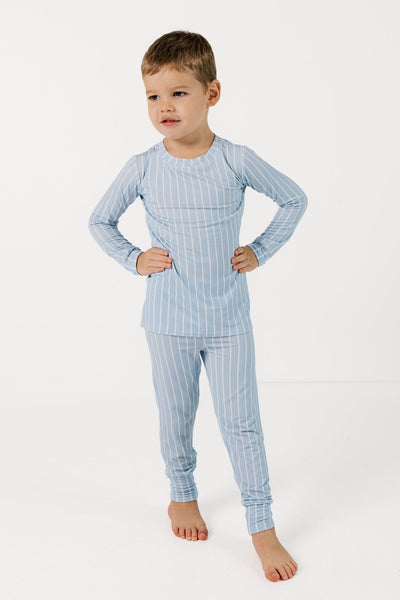 Powder Blue Stripe Two Piece Set