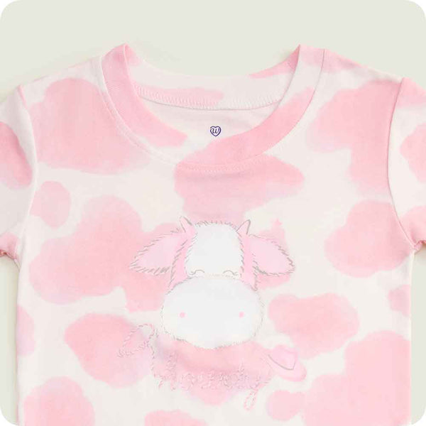 Warmies Strawberry Cow Shorties Pajamas
