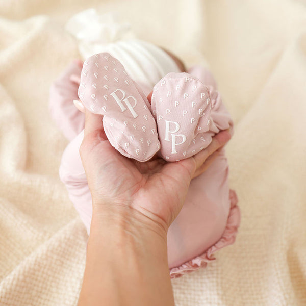 Footie Ruffled Zippered One Piece- Delaney Blush