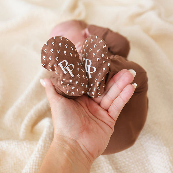 Hazelnut Footie Zippered One Piece