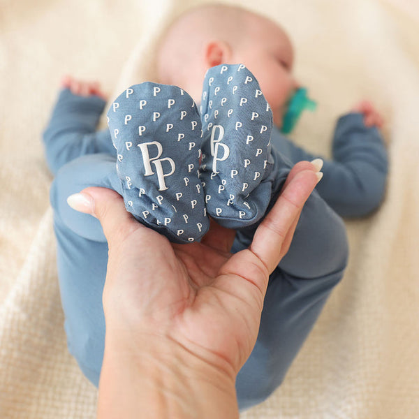 Footie Zippered One Piece- Slate