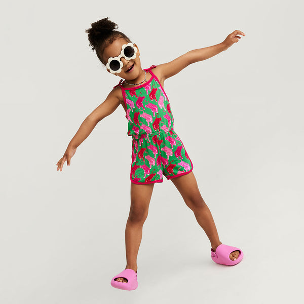 Le Tigre Green Varsity Short Romper