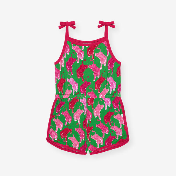 Le Tigre Green Varsity Short Romper