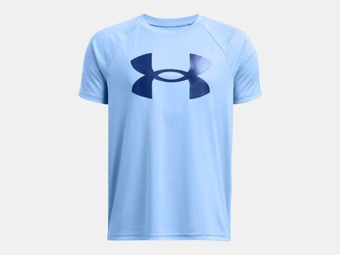 UA Tech Big Logo Short Sleeve-Horizon Blue