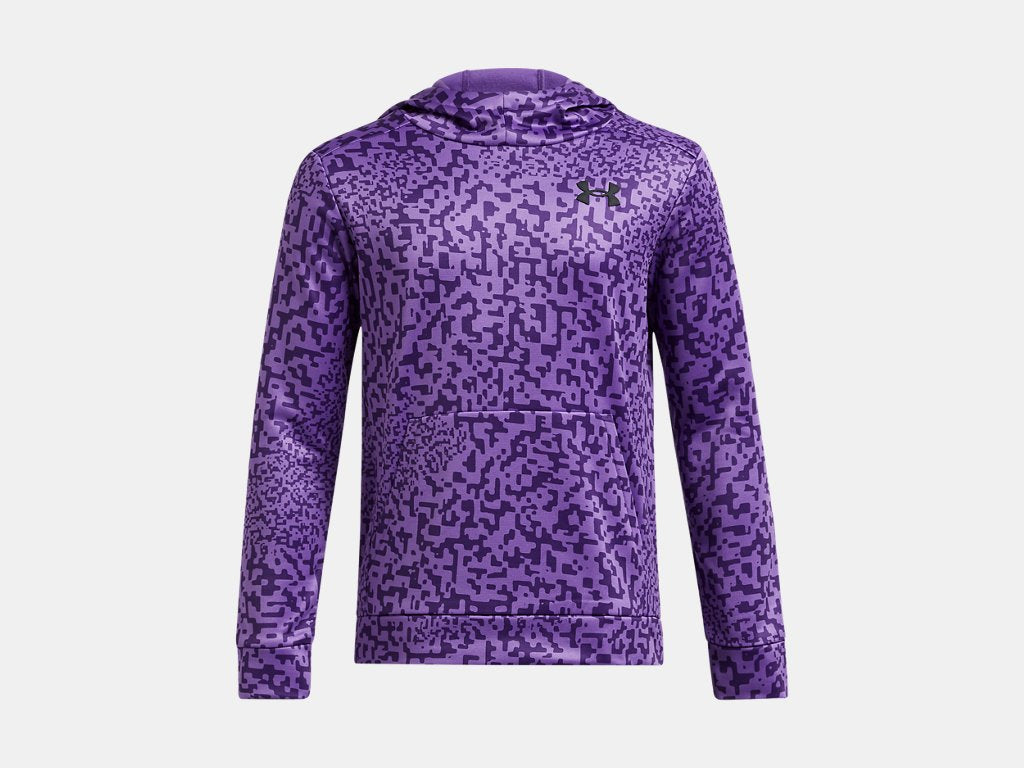 Lavish Purple Printed Fleece Hoodie