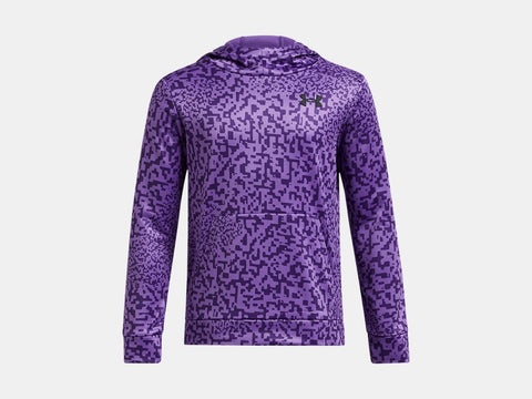 Lavish Purple Printed Fleece Hoodie