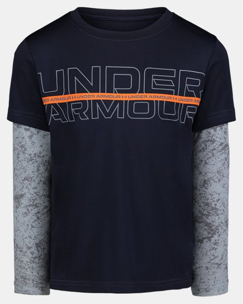 UA Grunge Wash Slider Sleeveless Shirt-Midnight Navy