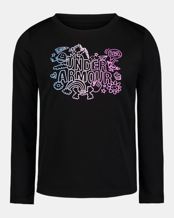 UA Tech Doodle Gradient Long Sleeve-Black