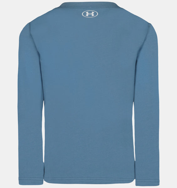 UA Core Baseball Long Sleeve Shirt- Blue Smoke