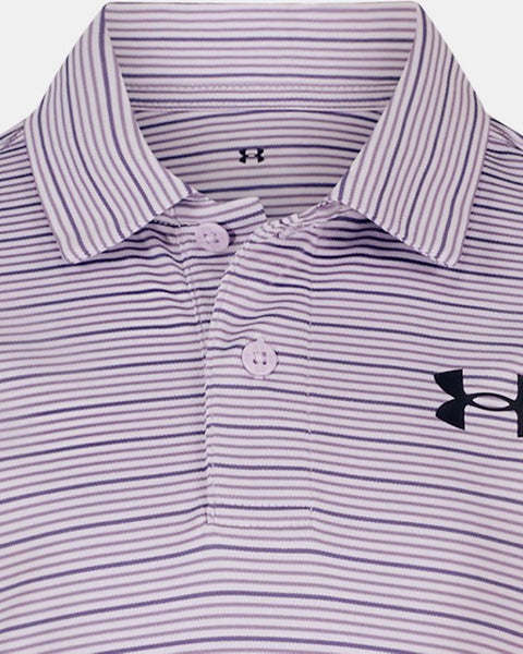 Purple Crest Matchplay Stripe Polo