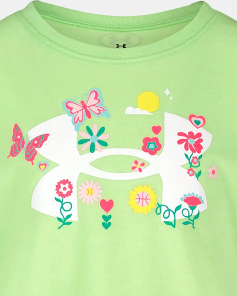 Lumas Lime Floral Logo Tee