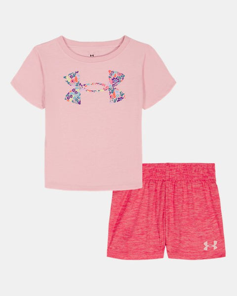 Prime Pink Ditsy Logo Short Set