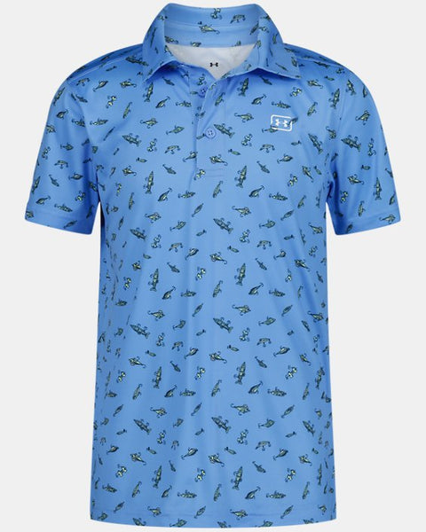 Horizon Blue Fish Polo
