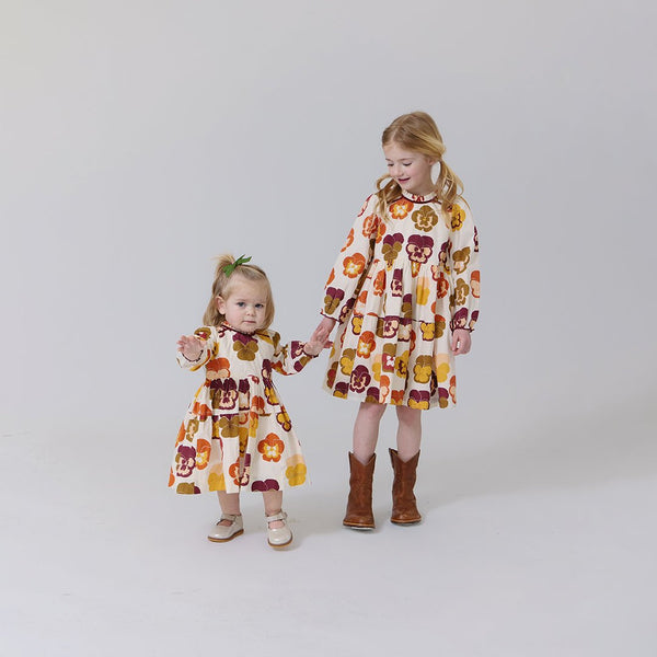 Autumn Pansies Charlie Dress Set