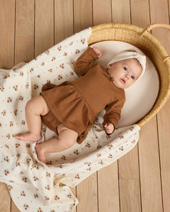 Pointelle Skirted Bodysuit-Cinnamon