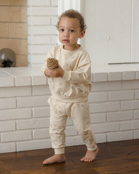 Deer Relaxed Sweatshirt Set