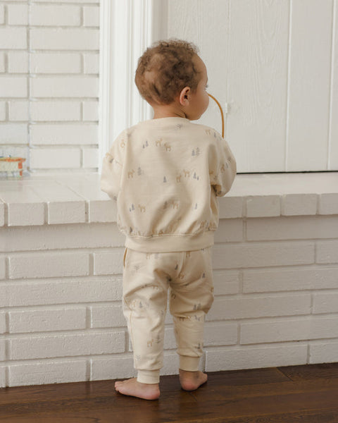 Deer Relaxed Sweatshirt Set