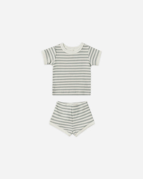 Waffle Shortie Set || Sky Stripe