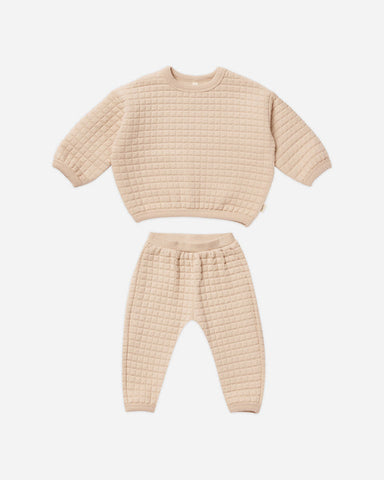 Shell Quilted Sweater and Pant Set