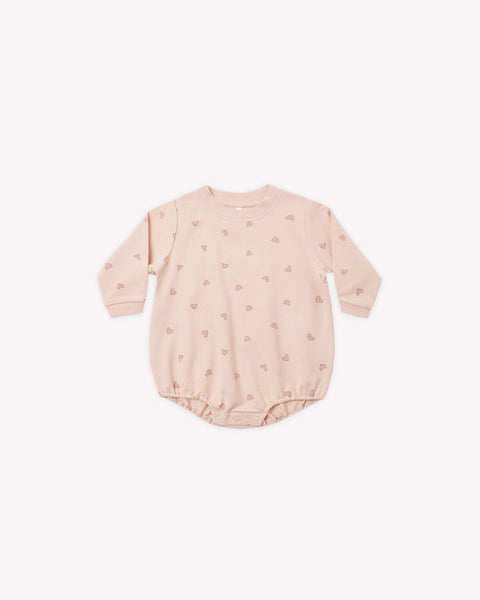 Crewneck Bubble Romper Hearts