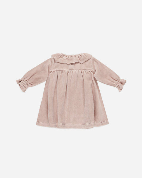 Velour Baby Dress-Blush