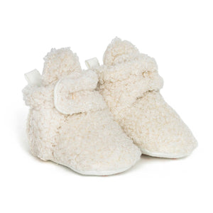 Ivory Sherpa Snap Booties