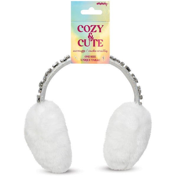 IS Rhinestone Earmuffs - White