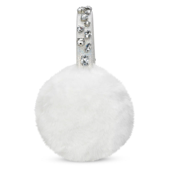 IS Rhinestone Earmuffs - White