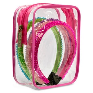 IS 5 Pack Rhinestone Headbands in Reusable Pouch