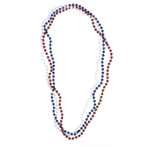 33" 7mm Patriotic Beads - Set of 12