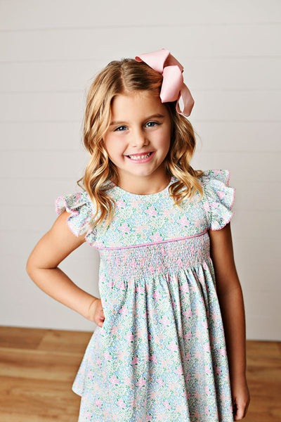 Ditsy Smocked Dress
