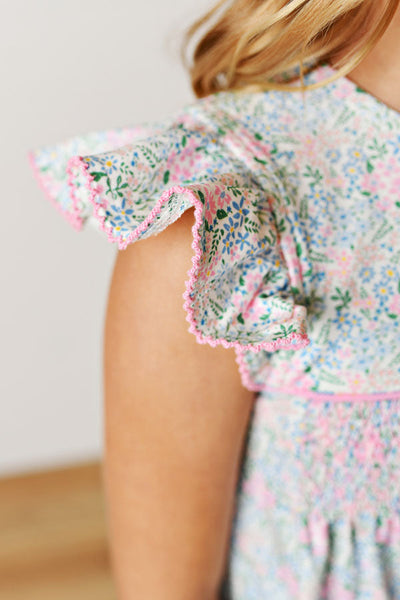 Ditsy Smocked Dress