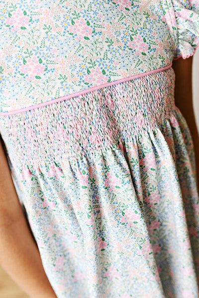 Ditsy Smocked Dress