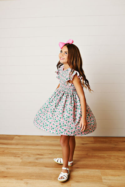 Berry Fields Smocked Dress