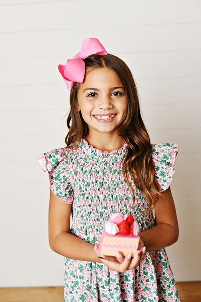 Berry Fields Smocked Dress