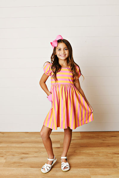 Orange Sherbet Pocket Dress