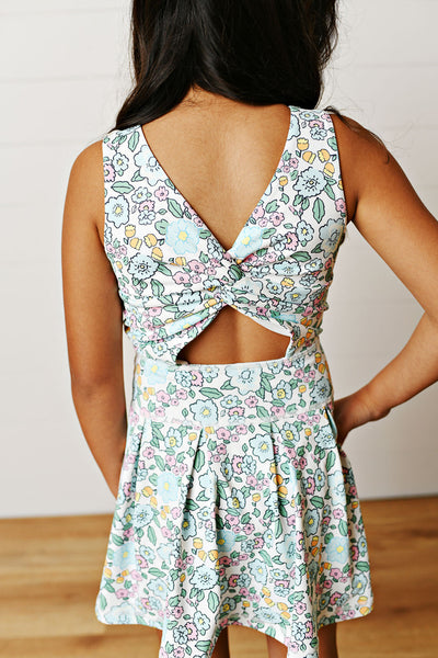 Tennis Tank Aqua Bloom Dress