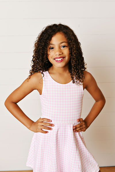 Tennis Tank Pink Gingham Dress