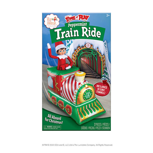 Scout Elves at Play Peppermint Train Ride