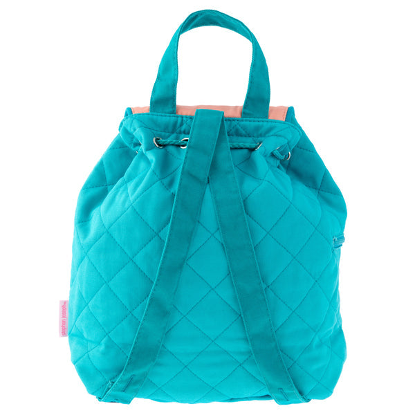 SJ Quilted Backpack - Turquoise Floral
