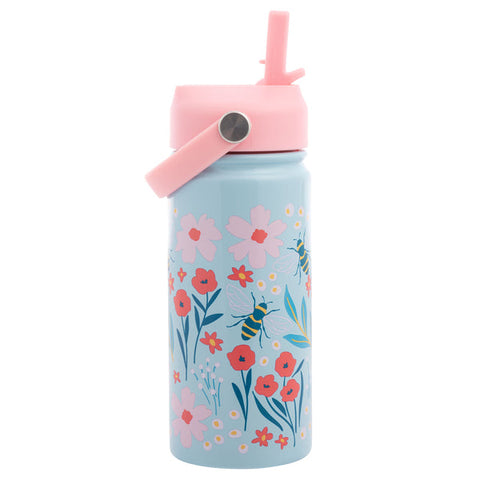 Insulated Stainless Steel Water Bottle w/Handle - Bee